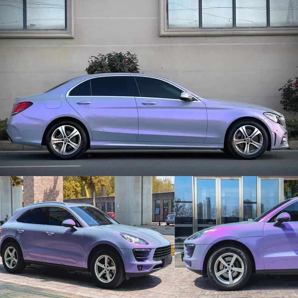 Vinilo Camaleón XhuangTech Gris a Morado para Carro con
