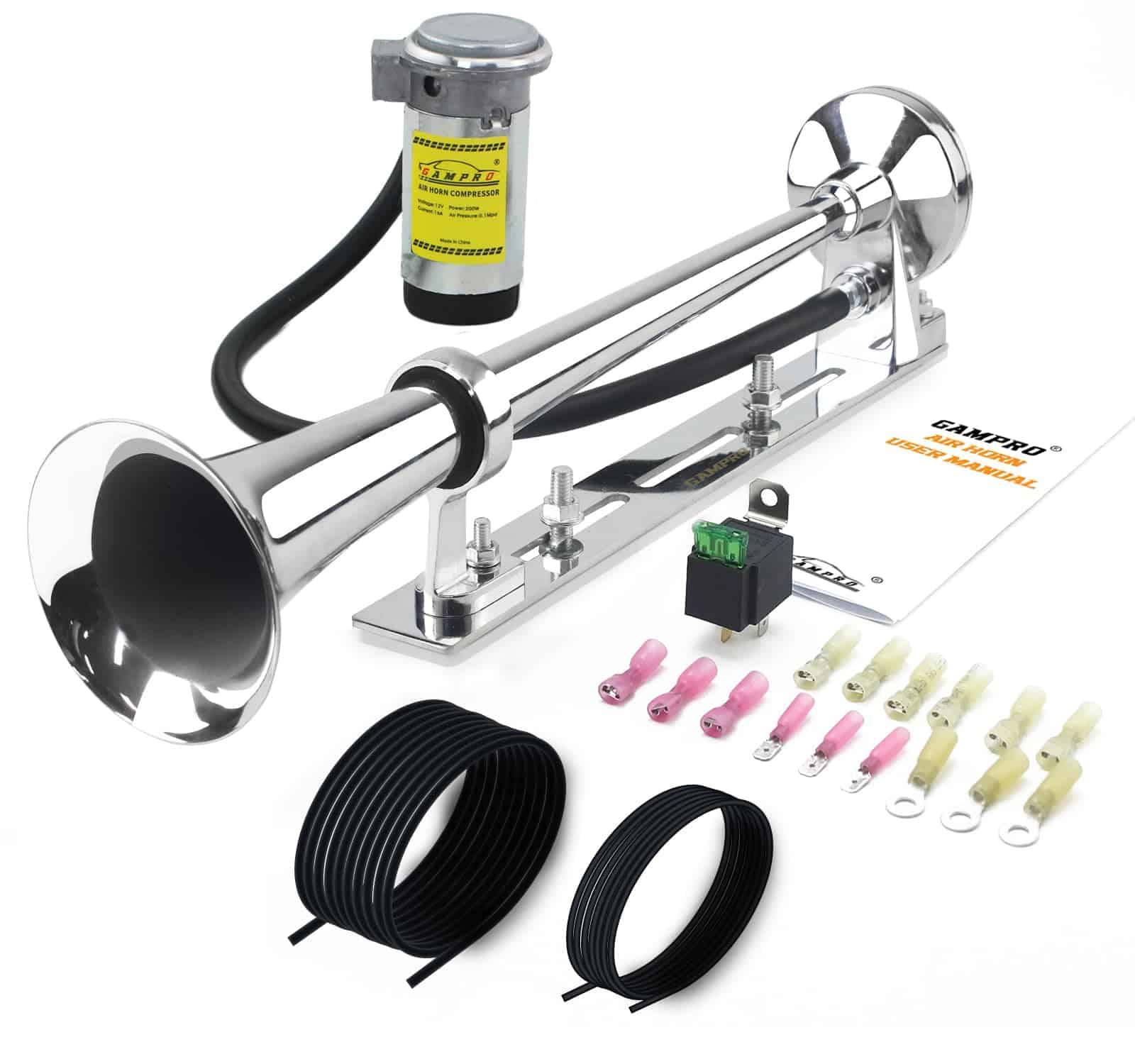 GAMPRO 12V 150DB Claxon de Aire con Kit de Montaje de