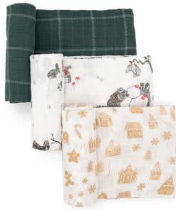 Little Unicorn Paquete de 3 Mantas de Muselina -Snow Day