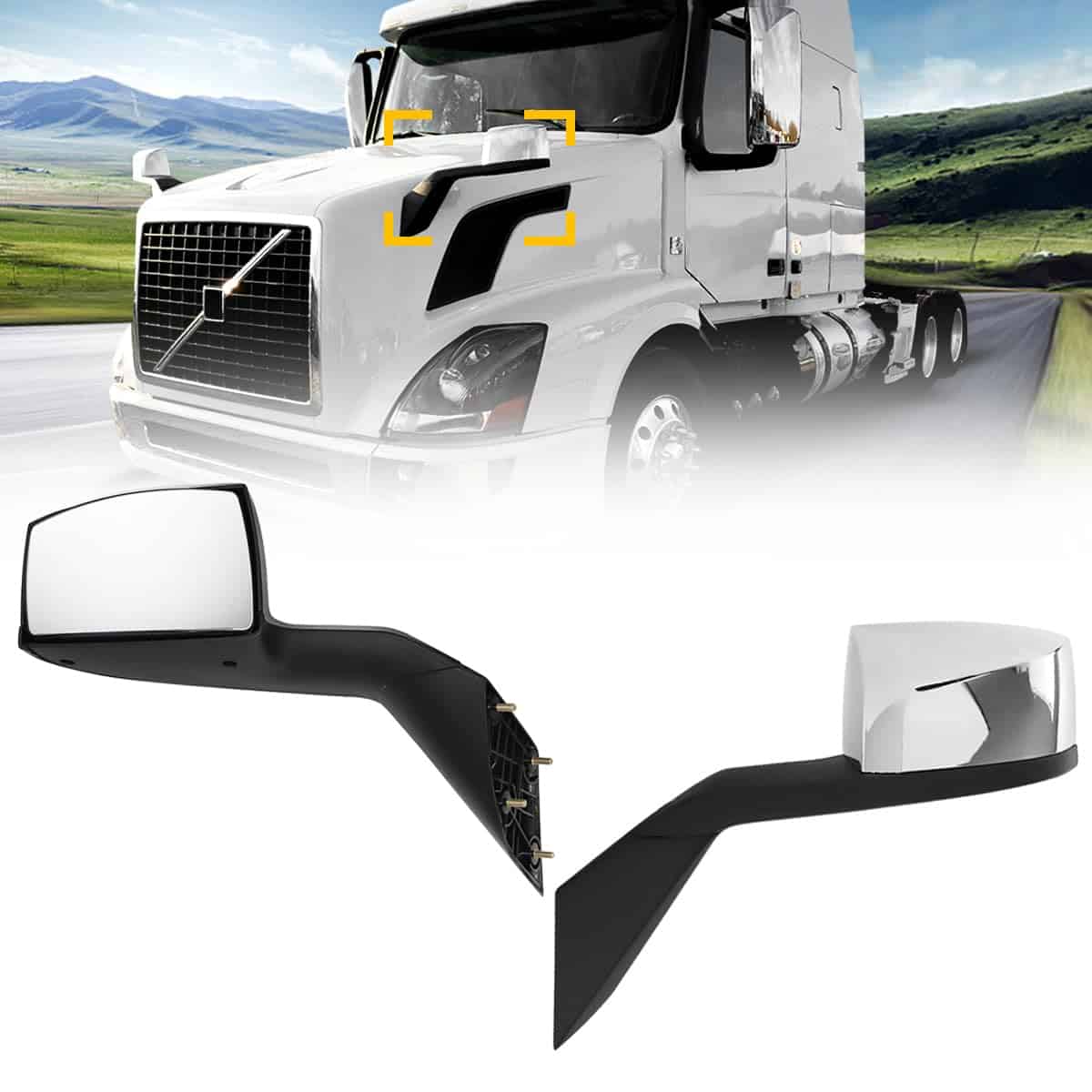Espejos para Capucha de Camión de Repuesto Conjunto de