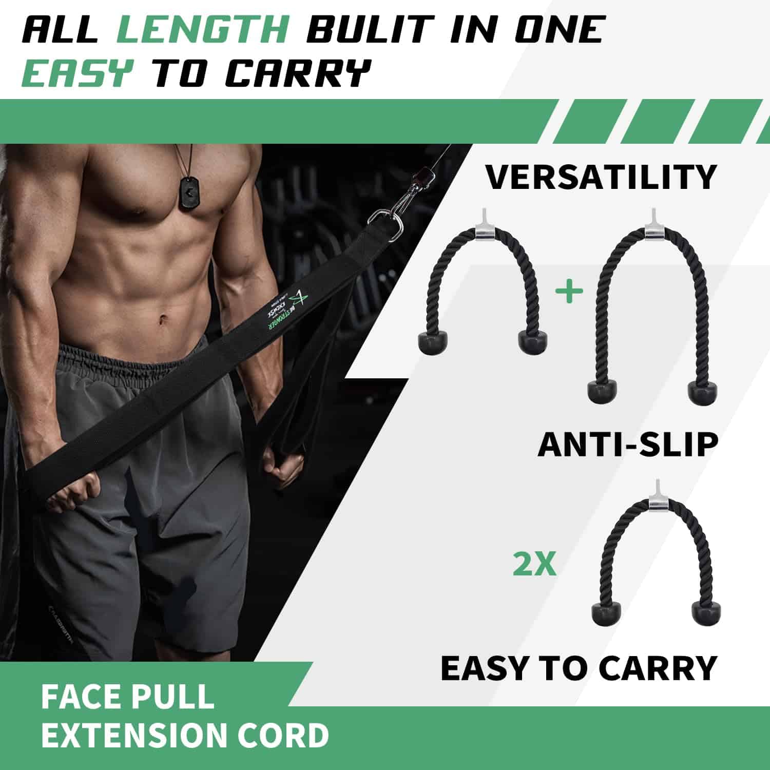 Cuerda de Tríceps LARA STAR (3 Longitudes en Una), 27/36/48 - Imagen 4