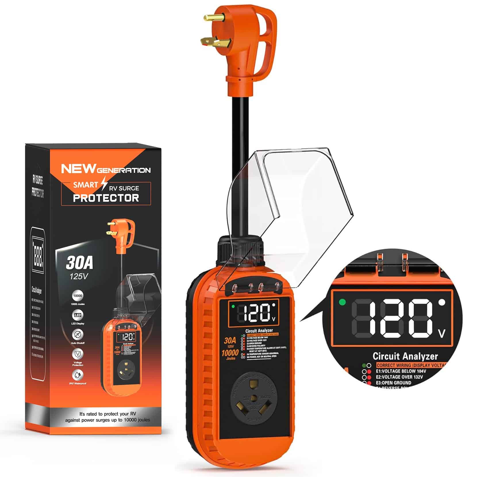 Protector de sobretensión para RV Docusvect -Naranja