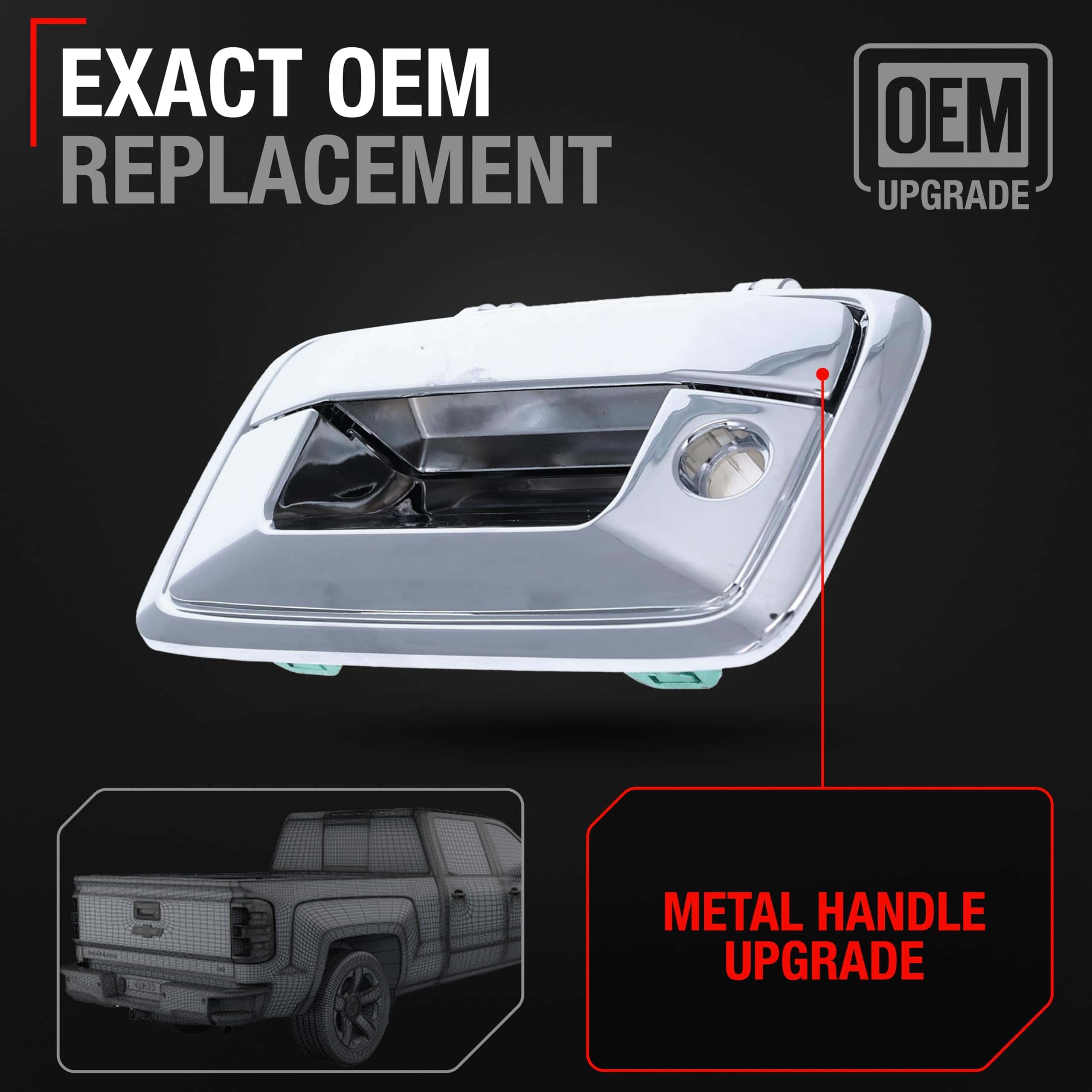 Asa de portón trasero, metal mejorado - Compatible con - Imagen 3