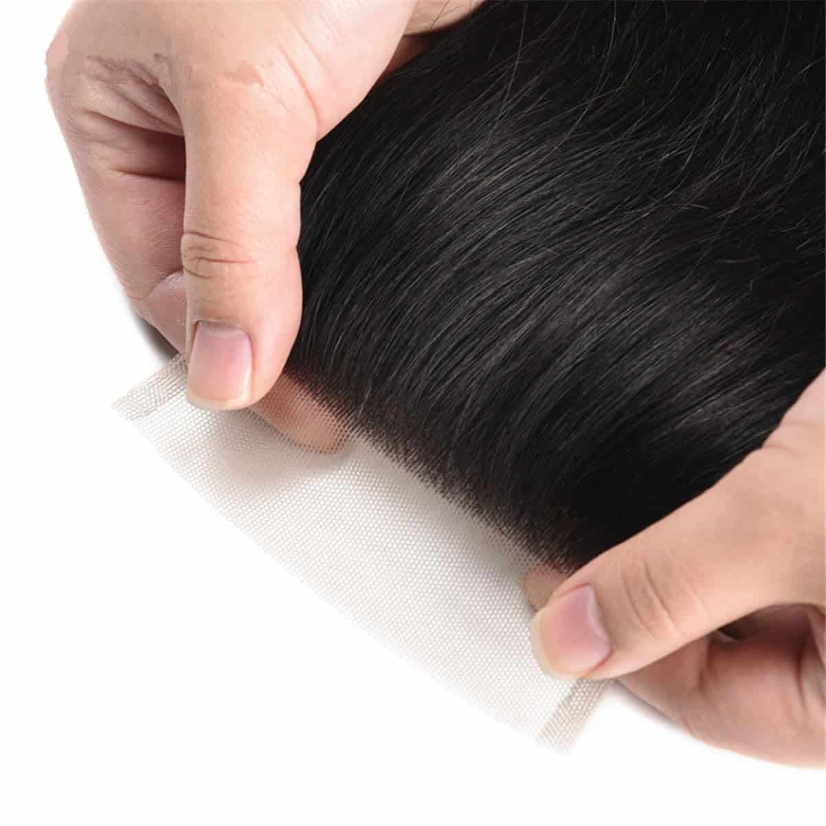 Cierre de encaje 4x4 de ombre brasileño 1B 27 100% cabello - Imagen 8