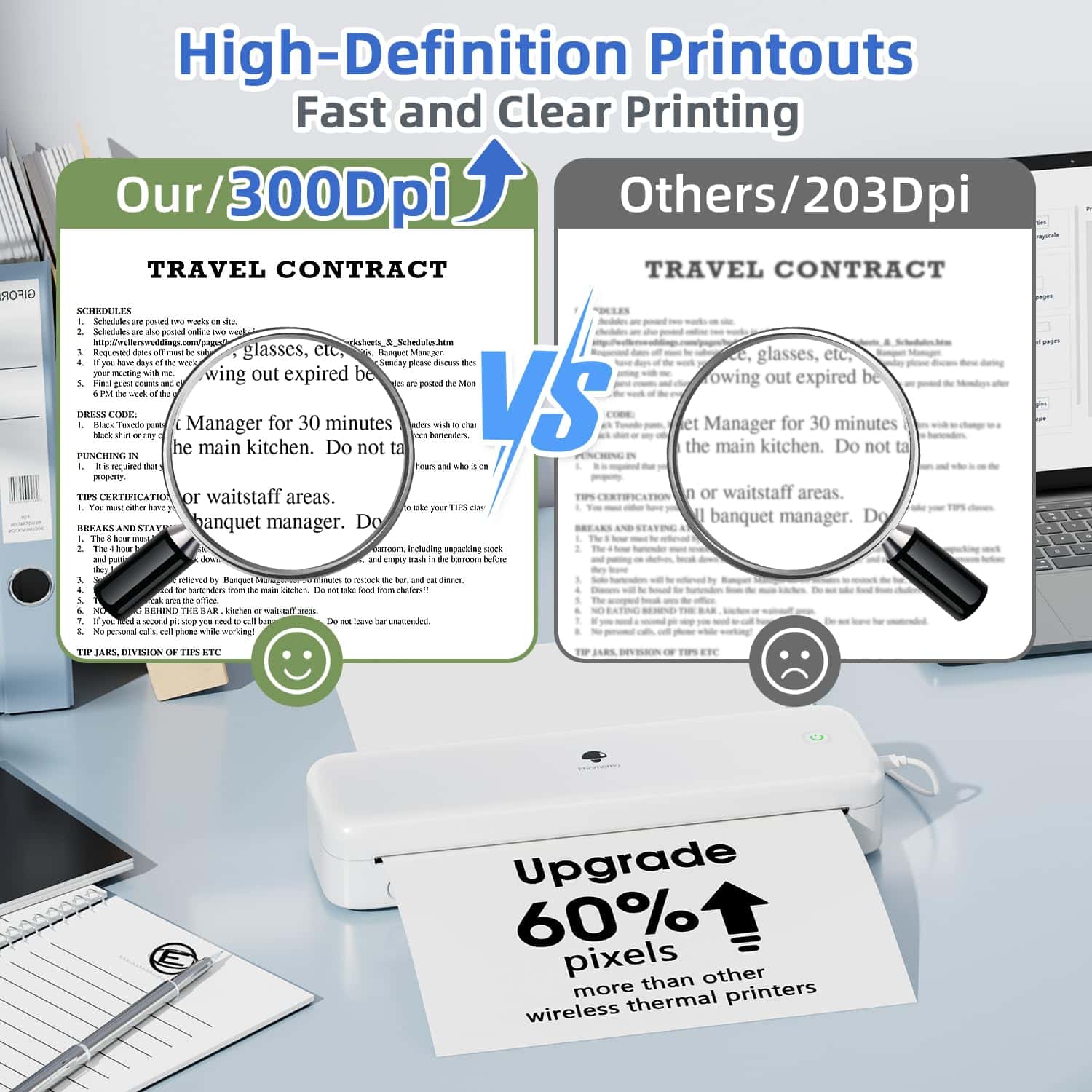 Impresora portátil Phomemo M834, impresoras térmicas - Imagen 4