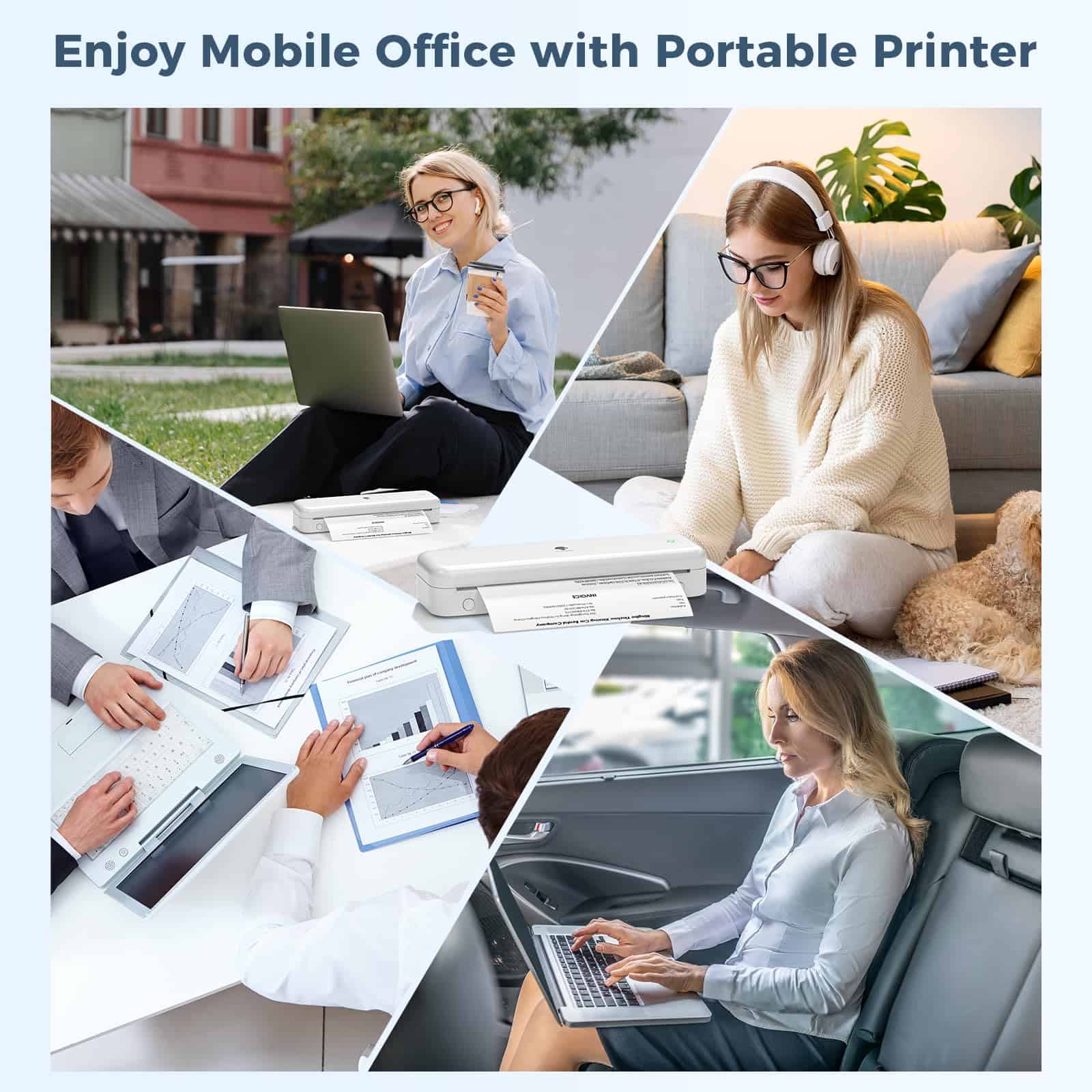 Impresora portátil Phomemo M834, impresoras térmicas - Imagen 9