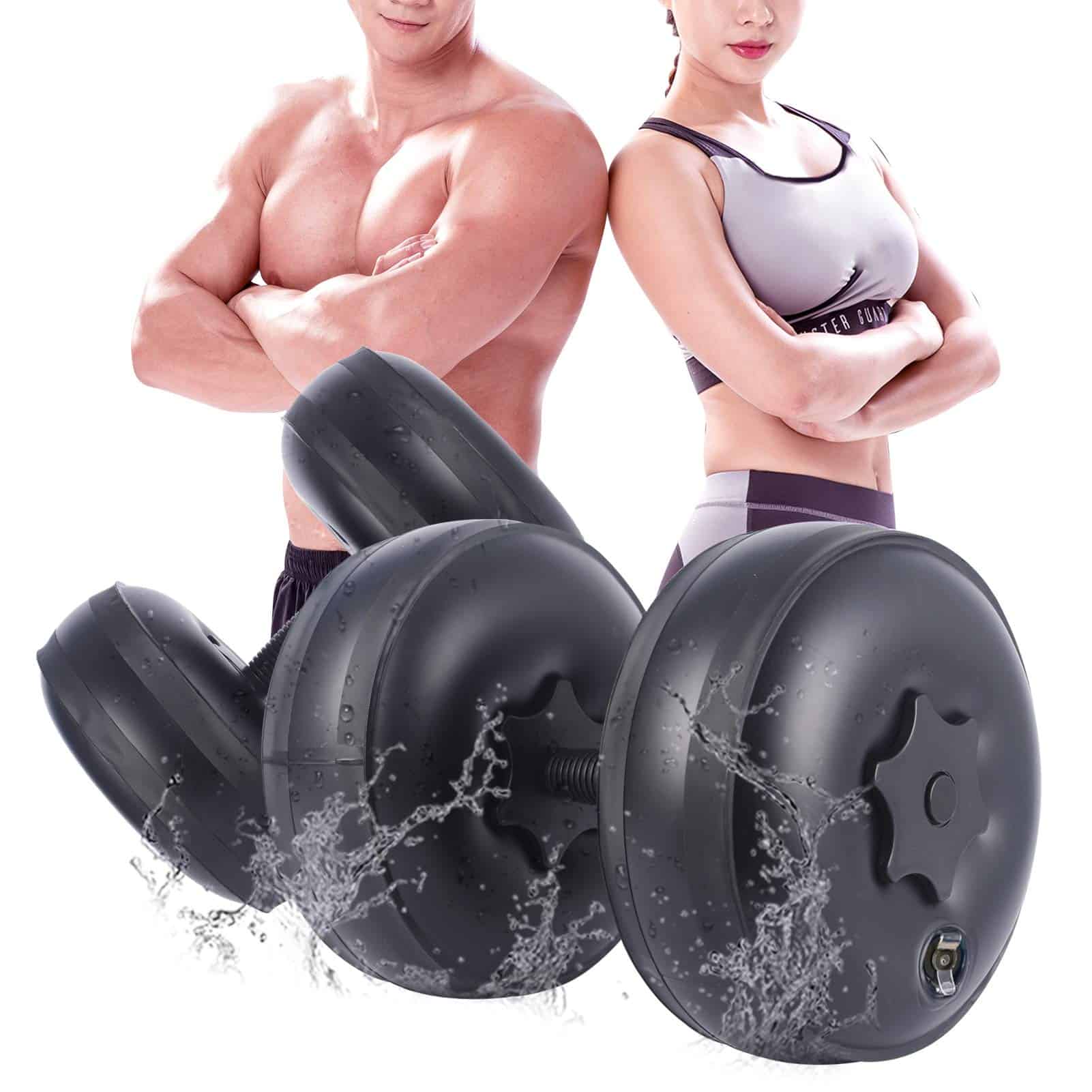 Set de mancuernas ajustables portátiles llenas de agua