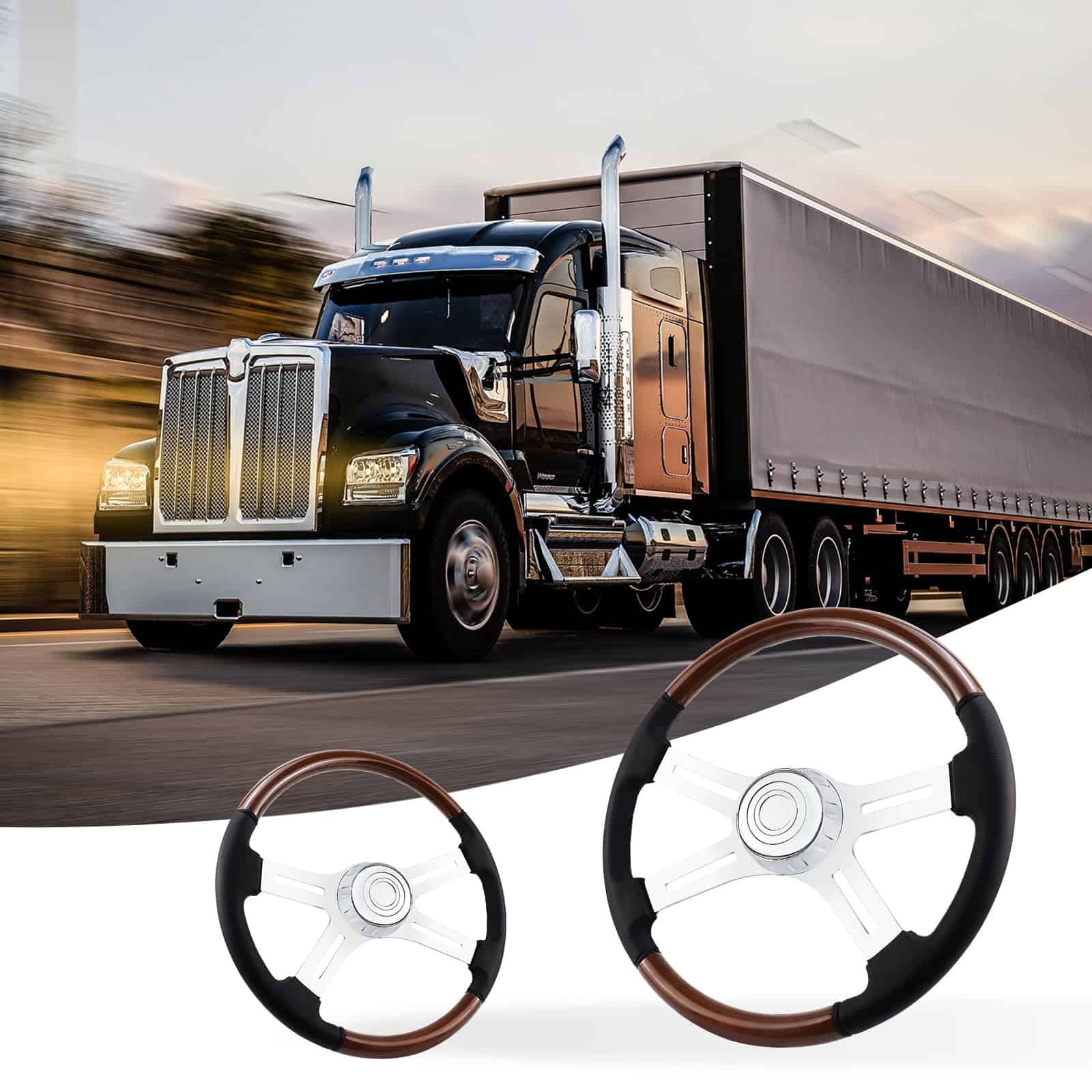 Volante de dirección para camión de madera maciza QYMOPAY - Imagen 7