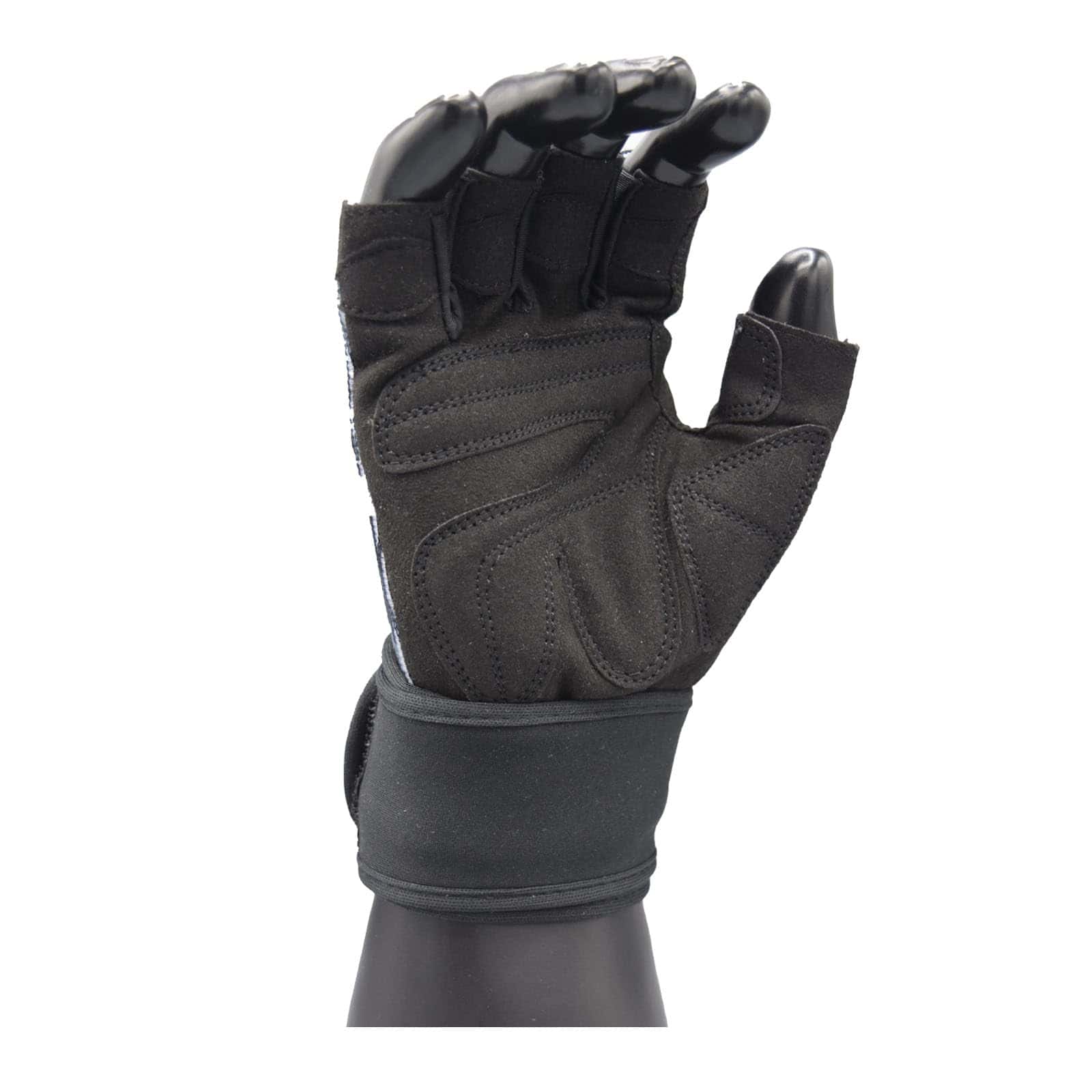 Guantes de levantamiento de pesas MRX -Gris camuflaje negro - Imagen 5