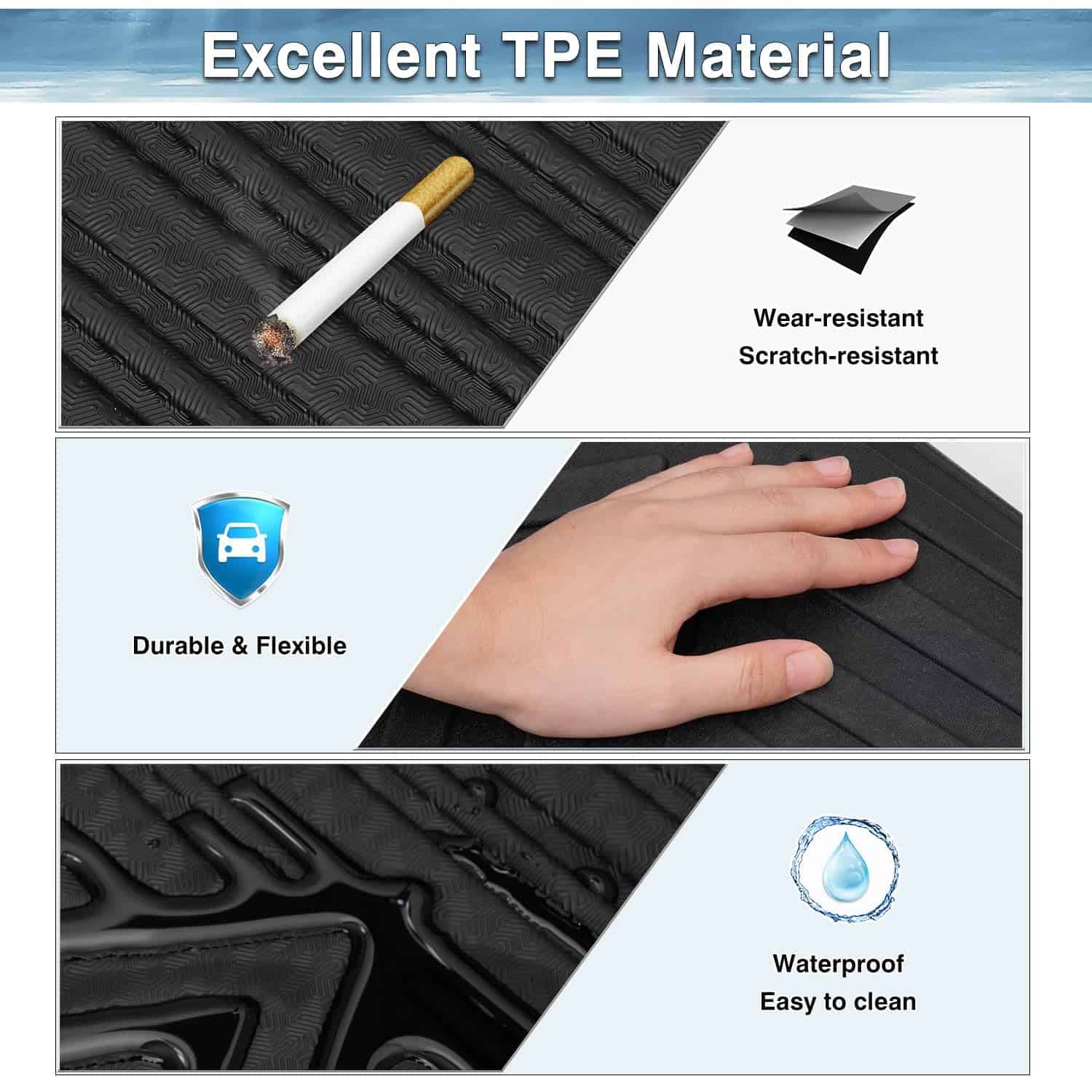 Tapetes y Protector de Maletero Mixsuper para Tesla Model 3 - Imagen 8