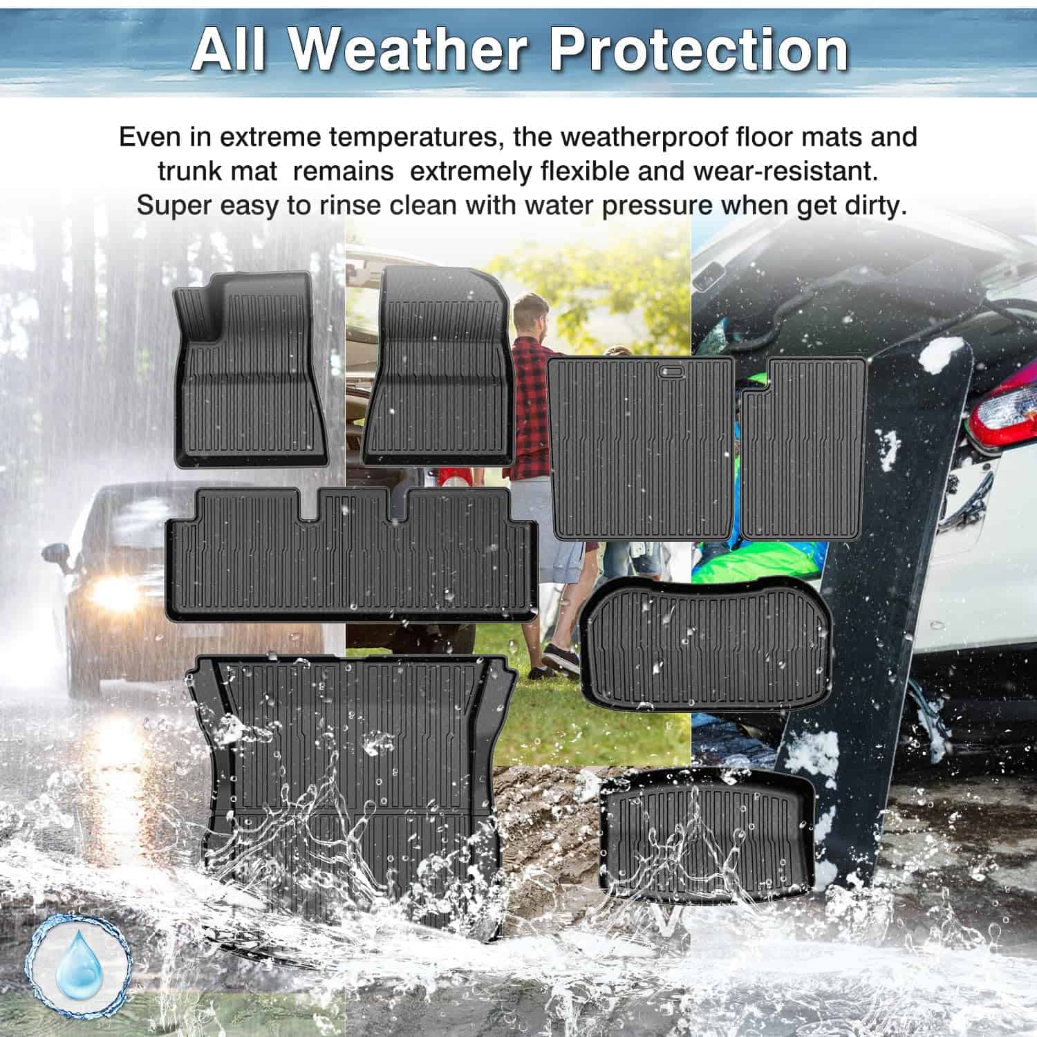 Tapetes y Protector de Maletero Mixsuper para Tesla Model 3 - Imagen 7