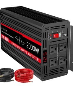 Inversor de Corriente Onda Senoidal Pura 2000W, 12V DC a