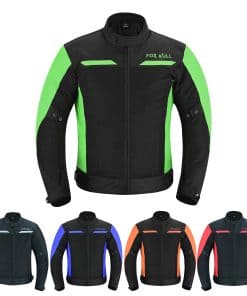 Chaqueta de moto para hombre FOXFULL CE armada para