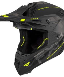 Casco FXR Helium Race Division D-Ring 2025 -Negro/Amarillo