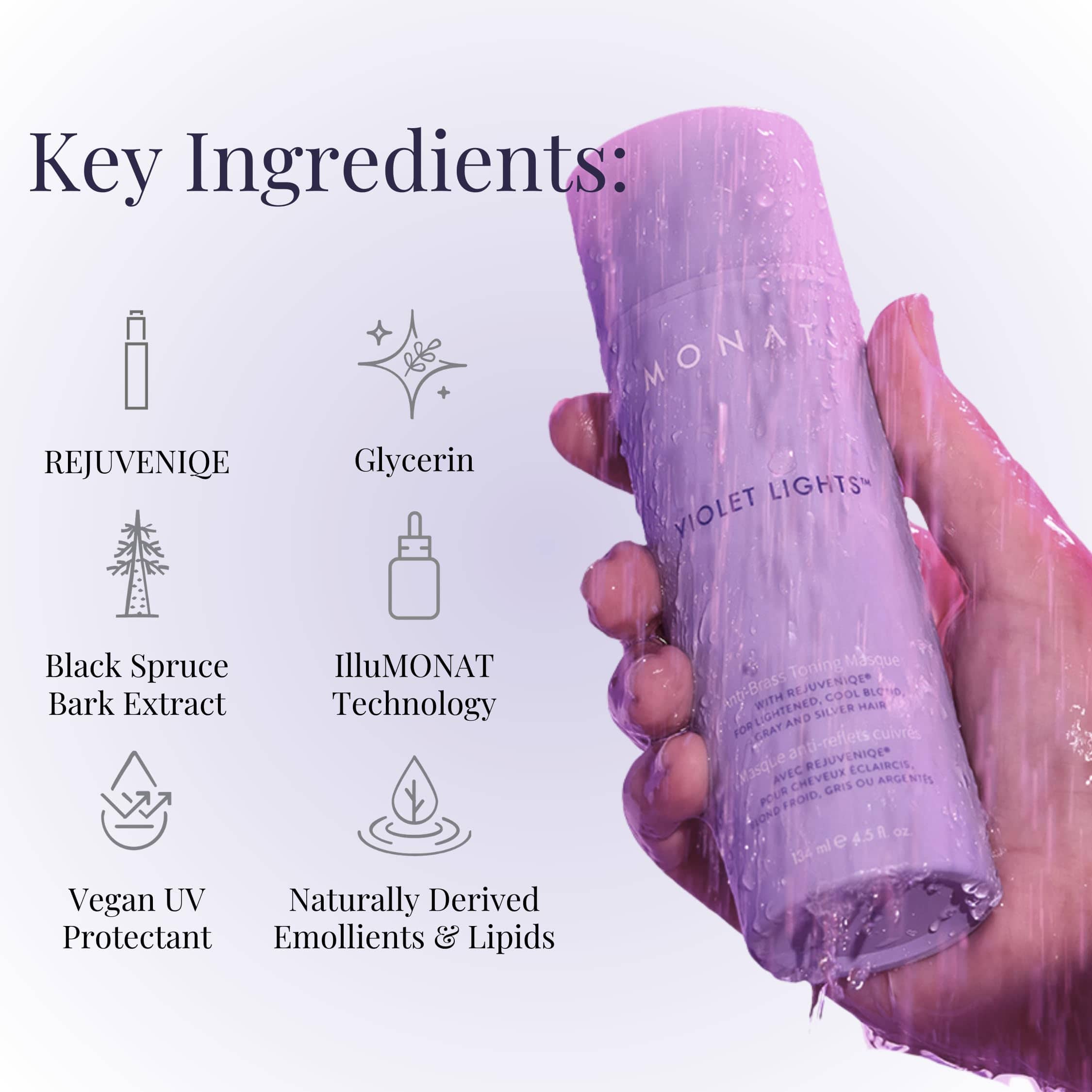 Mascarilla Tónica Antibrass de Luces Violeta MONAT - - Imagen 5