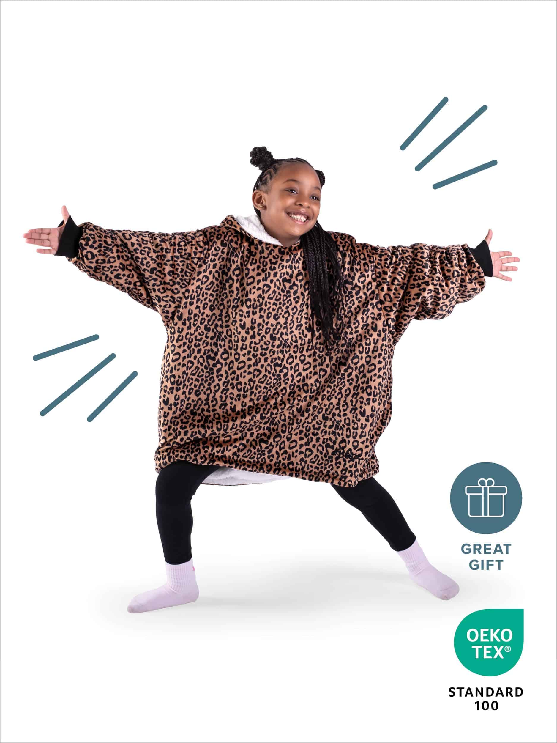 Manta con capucha Bare Home Sherpa Fleece -Leopardo - Imagen 7