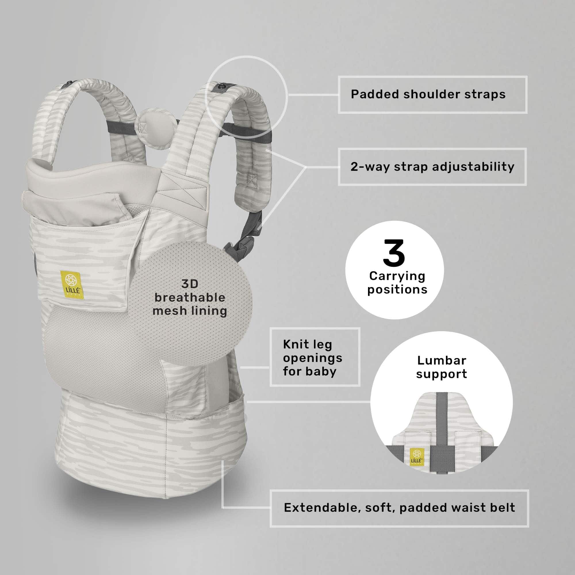 Mochila Portabebés Ergonómica L�LL�baby 3 en 1 CarryOn - Imagen 3