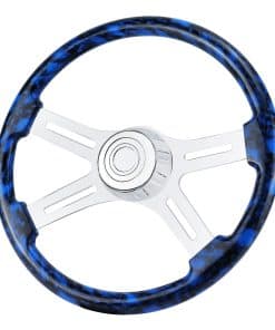 Volante de camión de madera maciza hidroimpresa QYMOPAY de