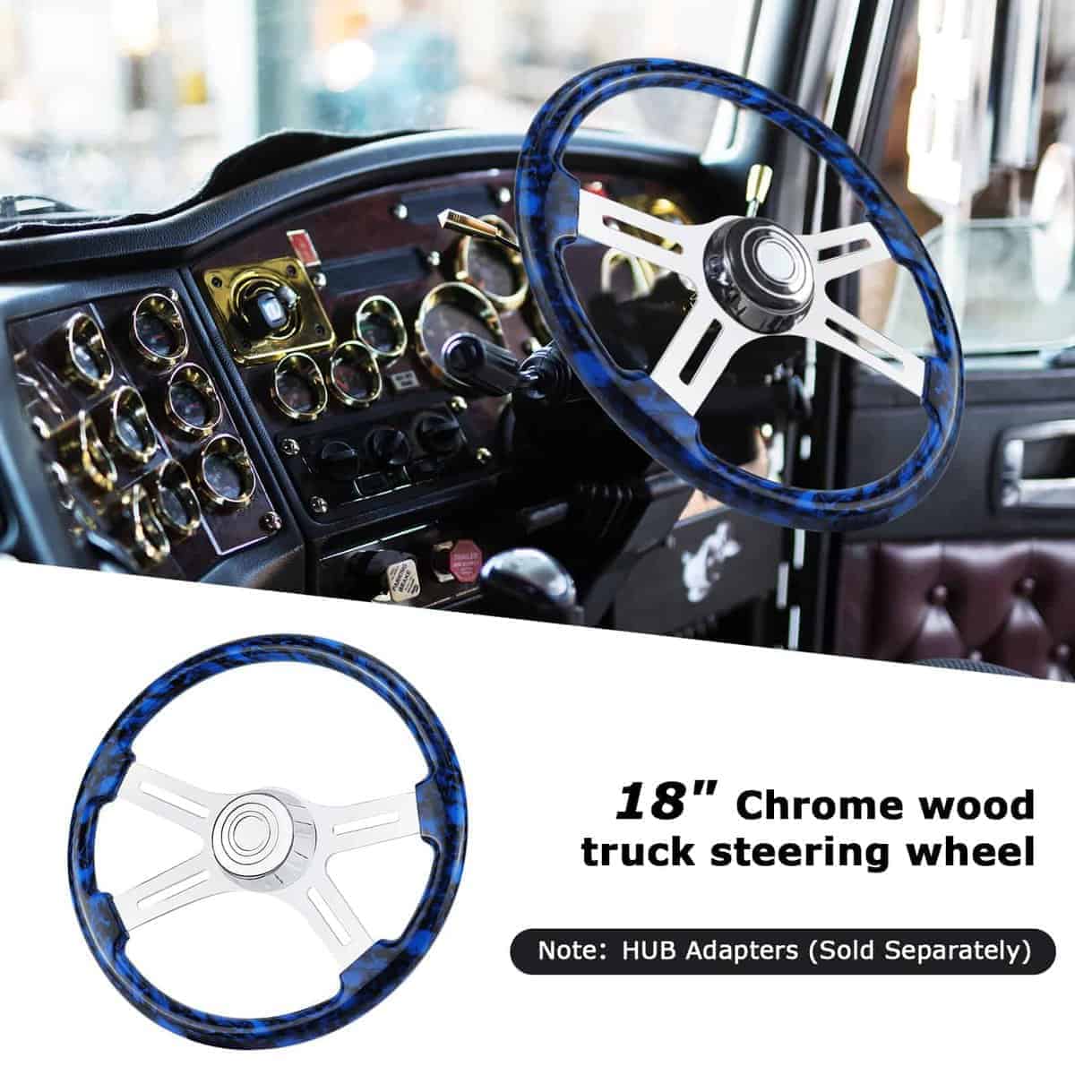 Volante de camión de madera maciza hidroimpresa QYMOPAY de - Imagen 5