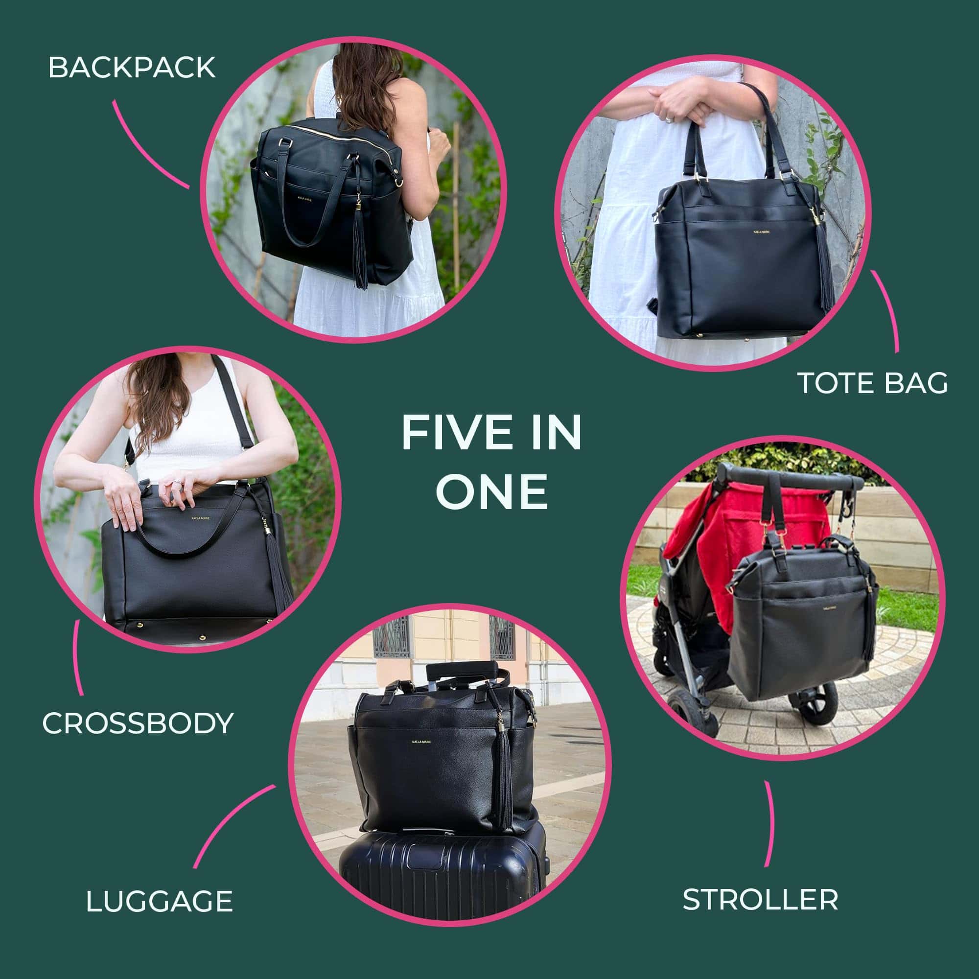 Mochila Grande para Pañales Kaela Marie, Mochila de Viaje - Imagen 4