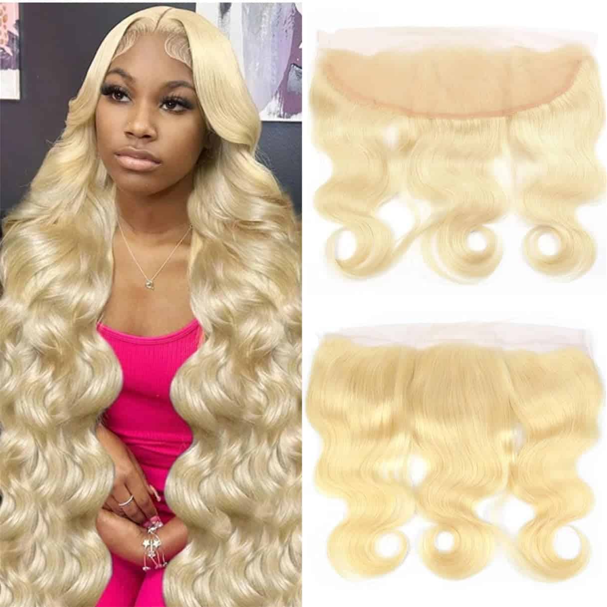 Frontal de Encaje de Onda del Cuerpo 613 Brasileño 13x4