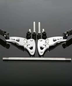 Plegable 3D Grabado CNC Reposapiés Trasero para Pasajero