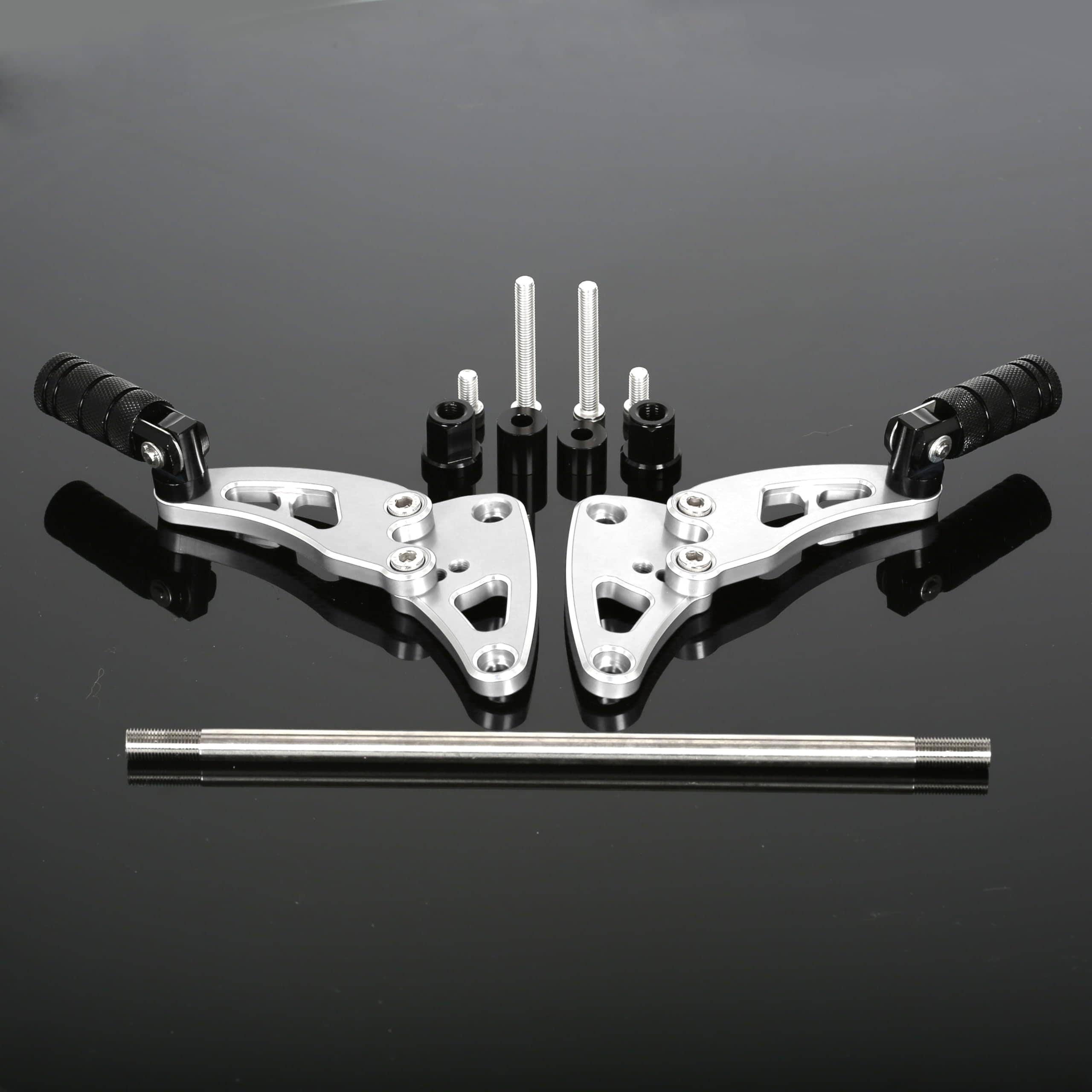 Plegable 3D Grabado CNC Reposapiés Trasero para Pasajero