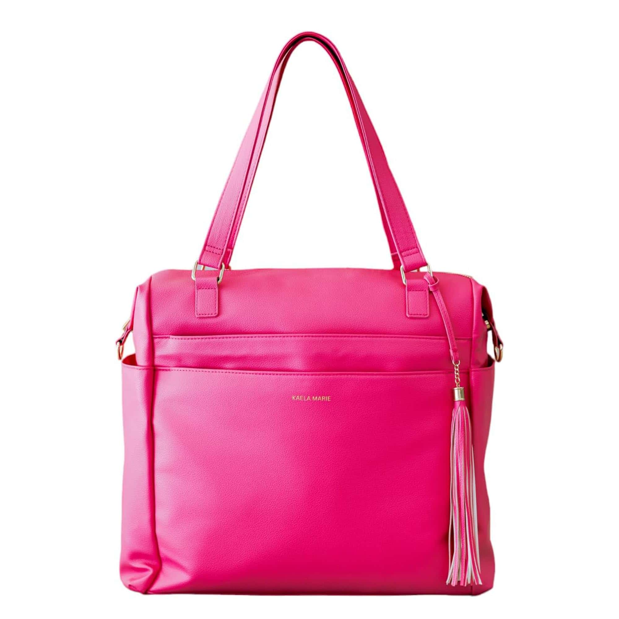 Mochila de gran tamaño para pañales Kaela Marie, de cuero