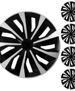 YOLOCKEY 15" Cubierta de rueda plateada, Tapacubos de