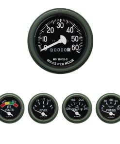 Juego de 5 Medidores para Humvee HMMWV Verde Equipo Militar