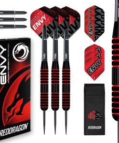 Dardos RED DRAGON - Serie Envy 22g - Negro y Rojo - Set de