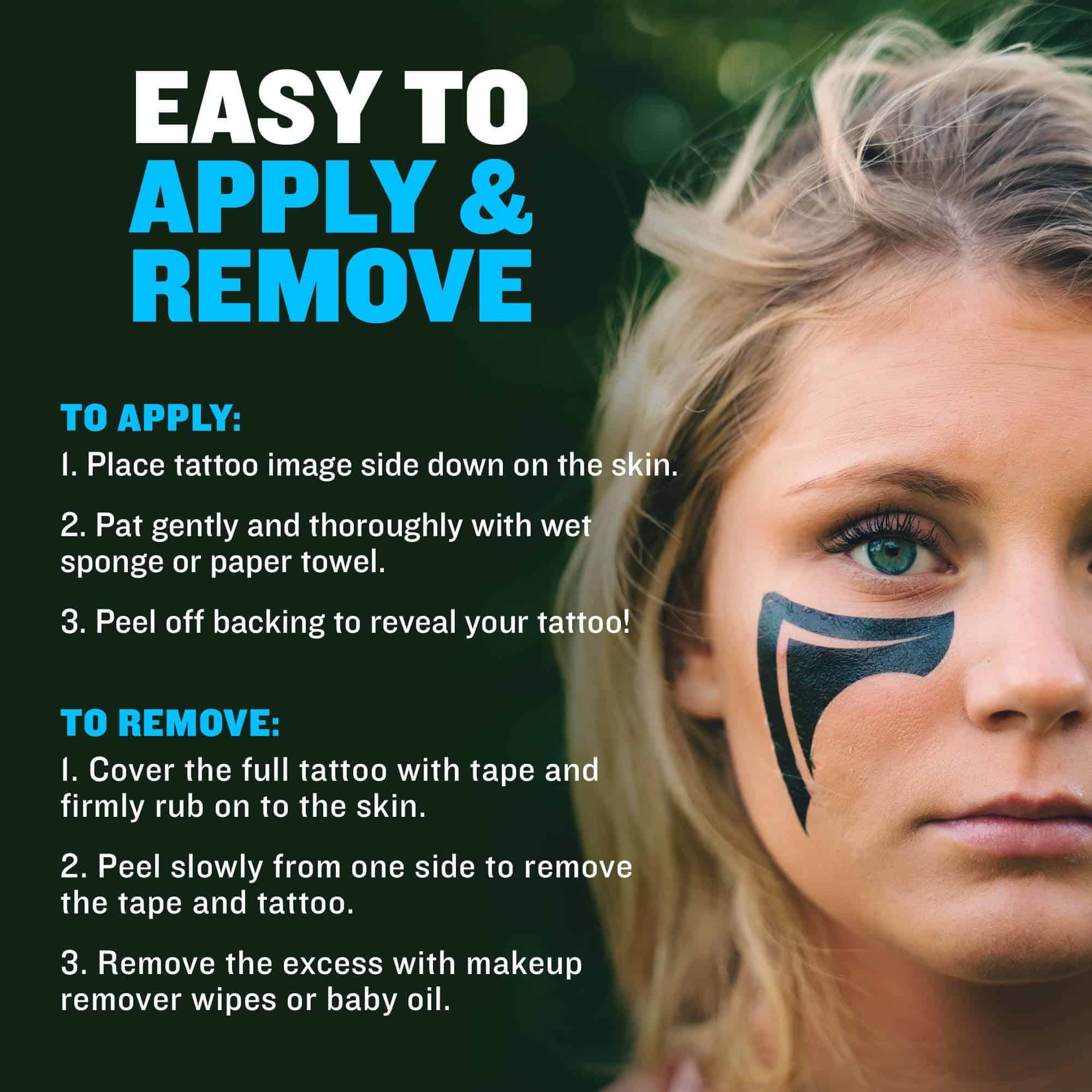 BLSTK Athletics - Tatuajes Temporales de Ojos -Negro - Imagen 5