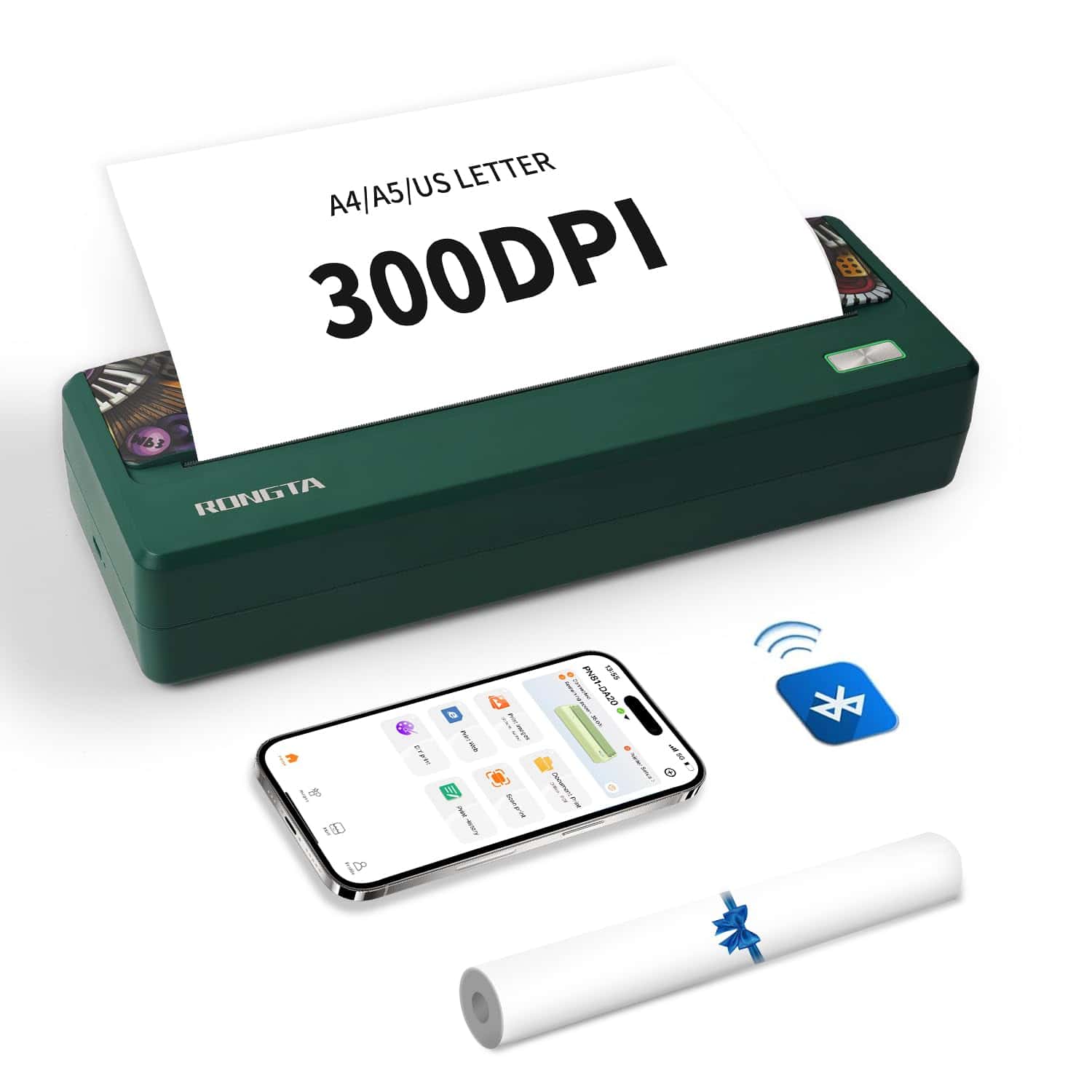 Impresora Portátil Rongta Inalámbrica para -Verde Oscuro - Imagen 3