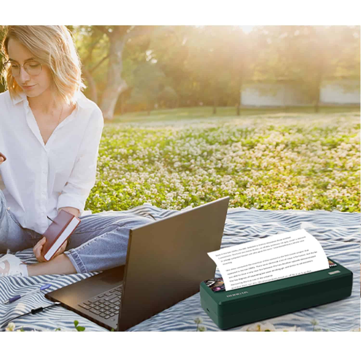 Impresora Portátil Rongta Inalámbrica para -Verde Oscuro - Imagen 5