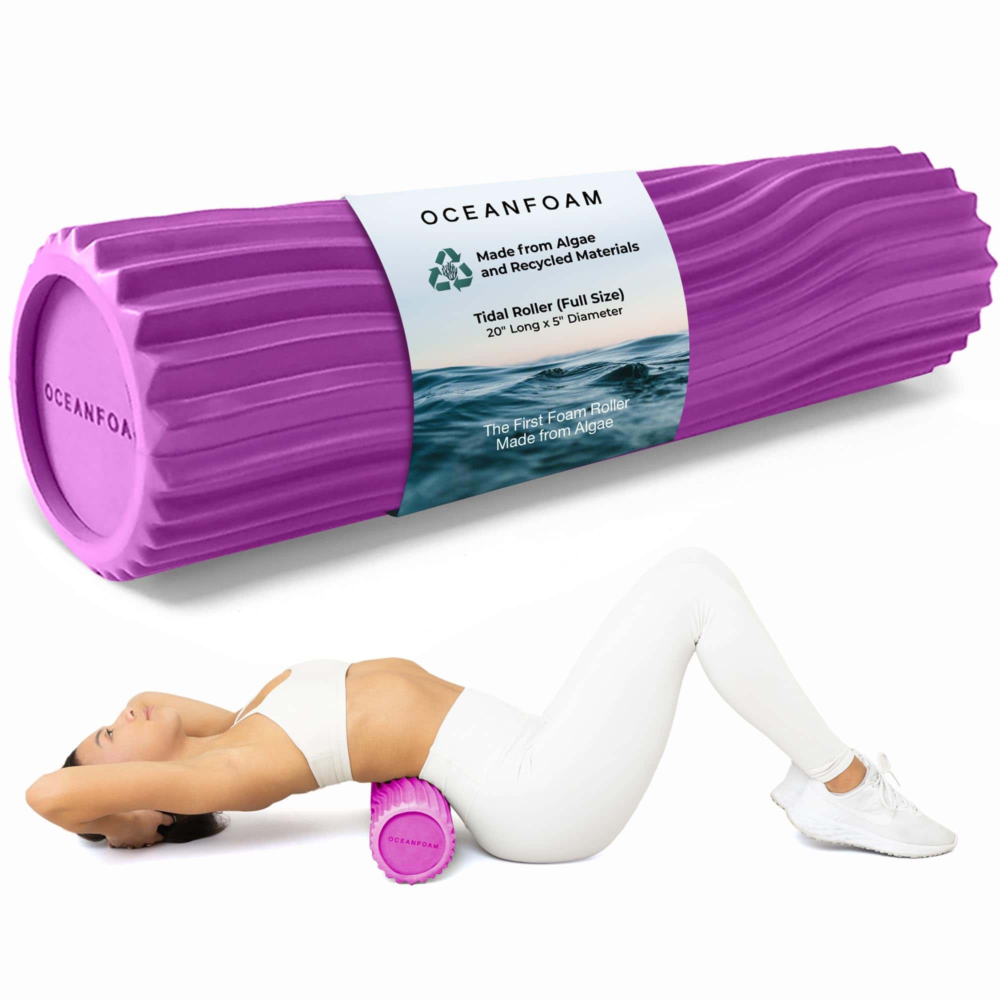 Rodillo de Masaje Muscular Oceanfoam Tidal - Magenta - Para - Imagen 3