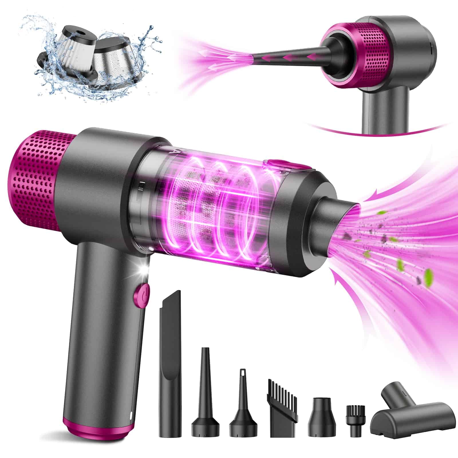 Aspiradora de Mano para Autos EYYA Inalámbrica, Aspiradora