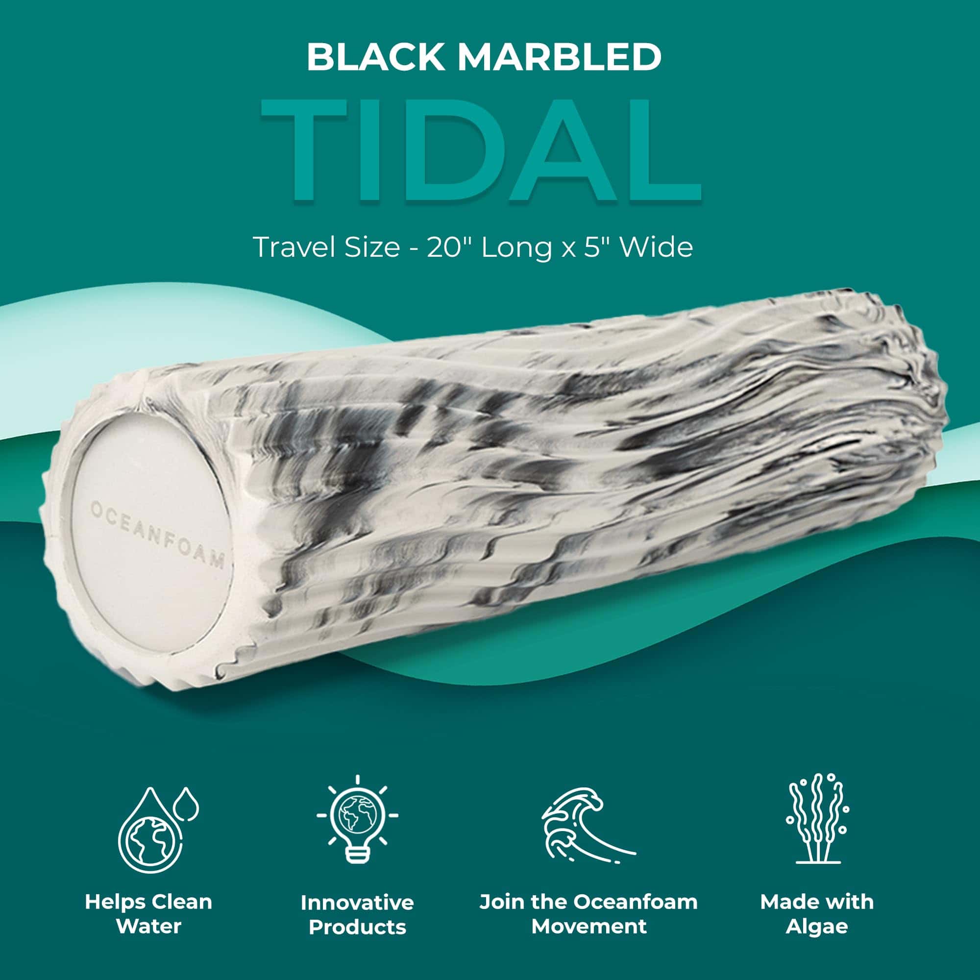 Rodillo de Espuma Oceanfoam Tidal - Marmol Negro - Rodillo - Imagen 3