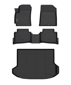 AIPOIL Juego de tapetes para piso y protector -Negro