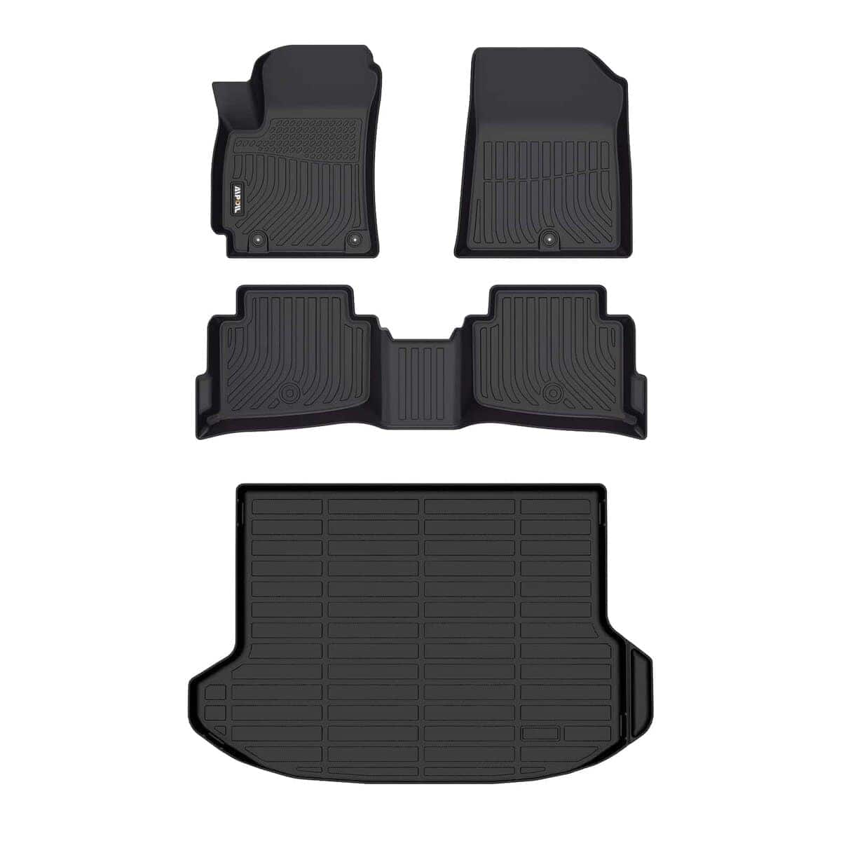 AIPOIL Juego de tapetes para piso y protector -Negro