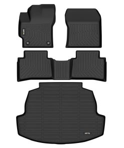 Juego de tapetes para piso y protector de -Negro