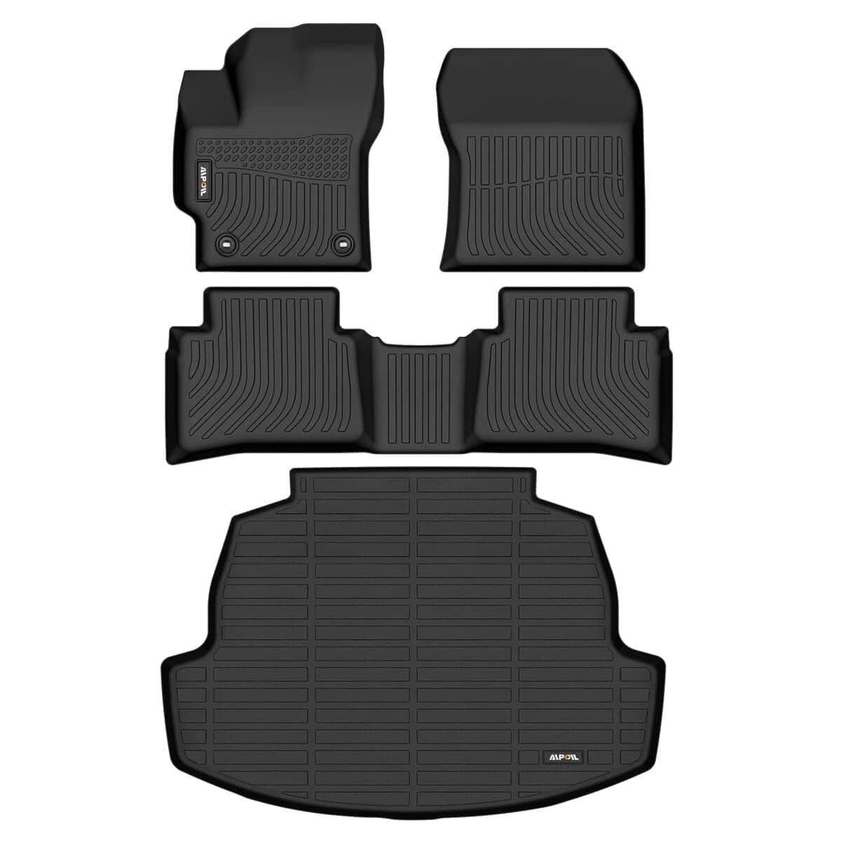 Juego de tapetes para piso y protector de -Negro