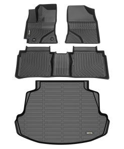 AIPOIL Juego de tapetes para piso y forro -Negro