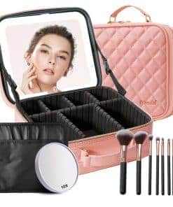 Bolsa de Maquillaje de Viaje Mocado con Espejo LED