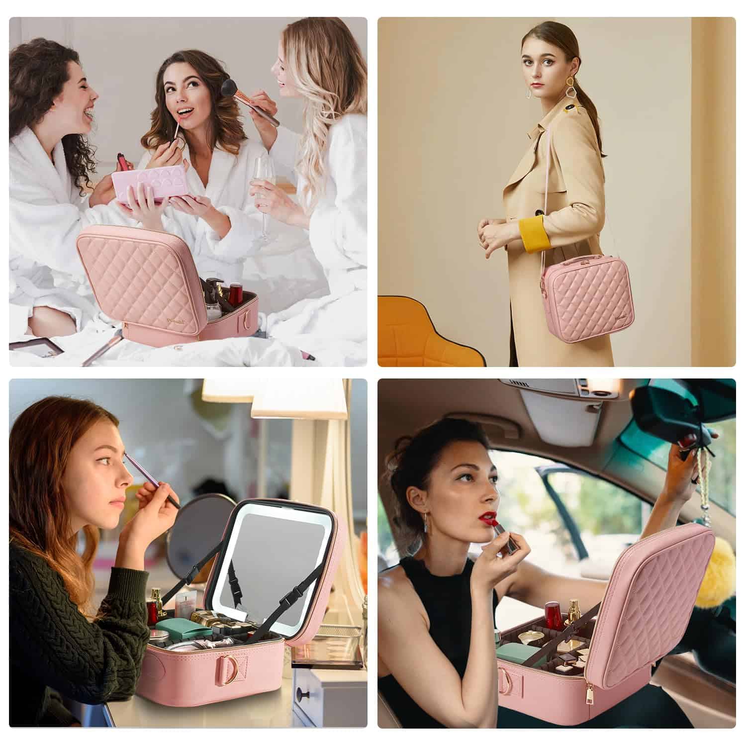 Bolsa de Maquillaje de Viaje Mocado con Espejo LED - Imagen 9