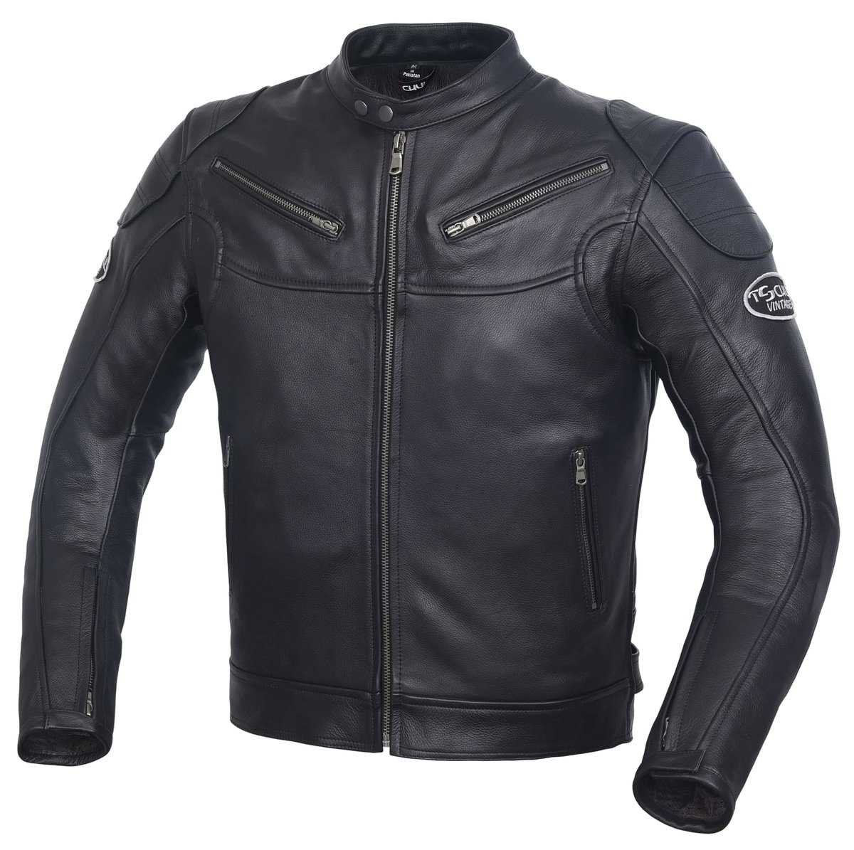 Chamarra de Moto de Cuero Genuino para Hombre WEEKND