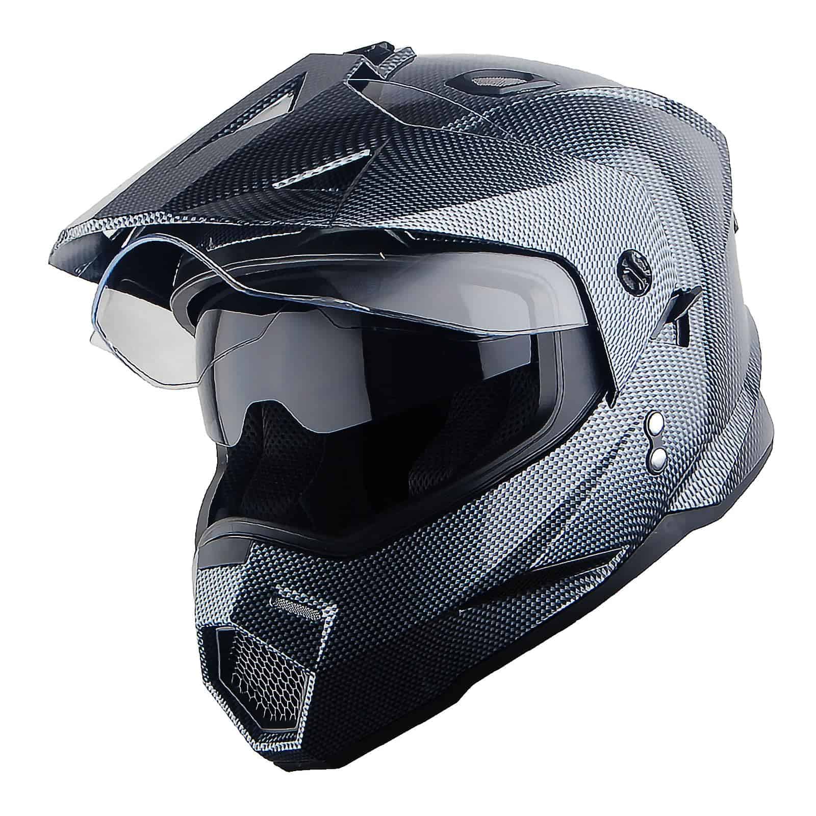 Casco de Motocross de Doble Deporte 1Storm con Doble Visera