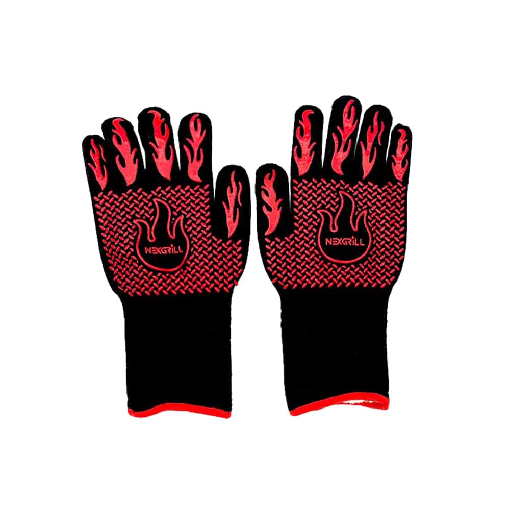 Guantes para Parrilla Resistentes al Calor Negros y Rojos