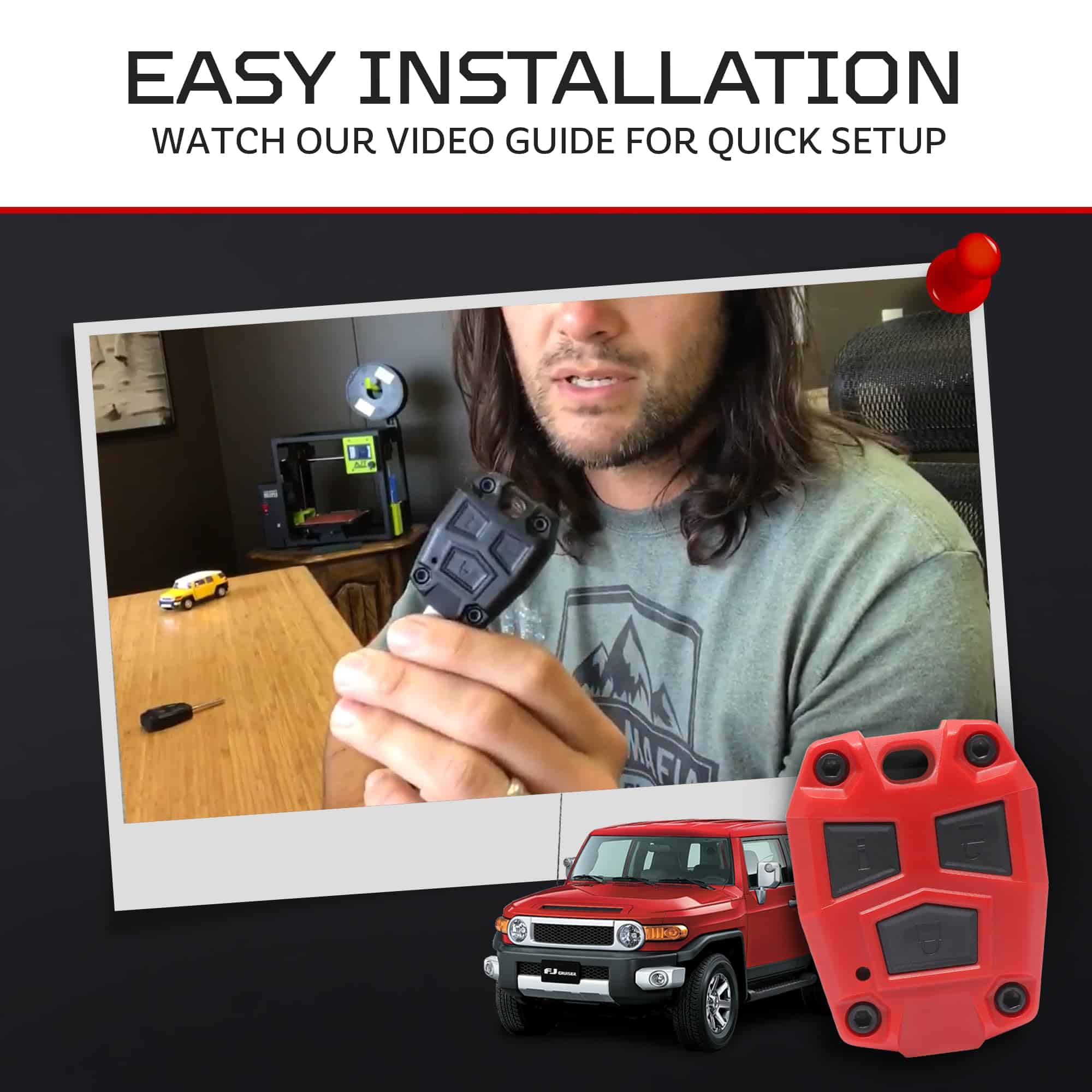 Carcasa de Llave de Plástico ABS AJT DESIGN para FJ Cruiser - Imagen 8