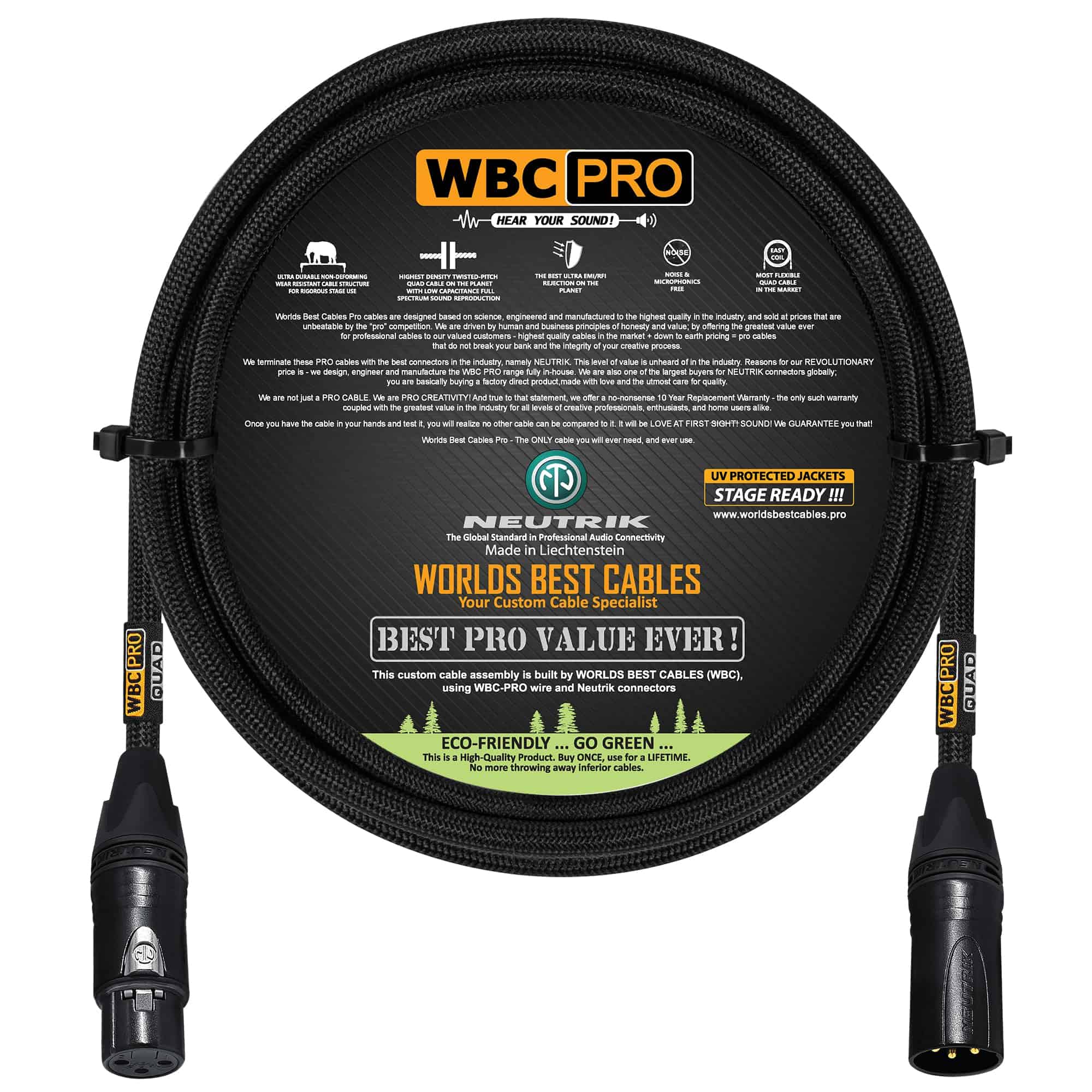 3 Foot - Cable WBC-PRO-Quad Ultra-Silente Ultra-Flexible
