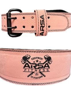 Cinturón de Levantamiento de Pesas de Cuero -Rosa Poder